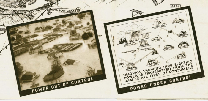 TVA的宣传小册子《迈向一个电气化的美国》（Toward An Electrified America）的插图。