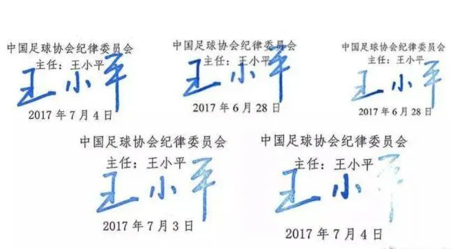 绝大多数罚单下方，都有王小平的签名。