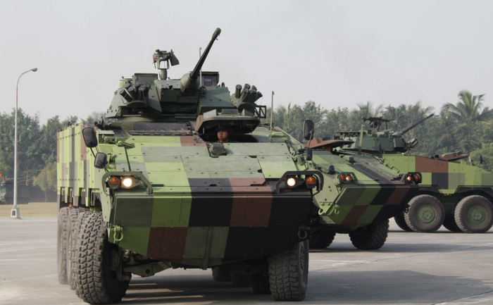  配备25毫米机关炮的“云豹”步兵战车。