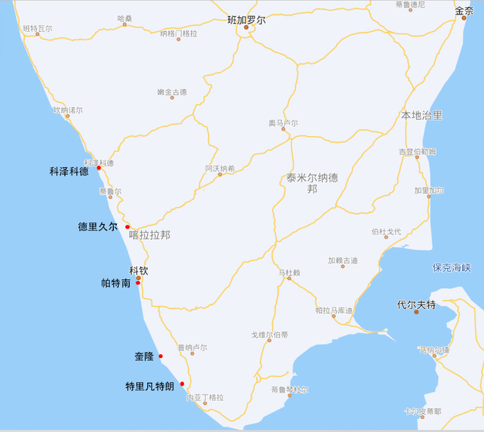 帕特南港口位置示意图。