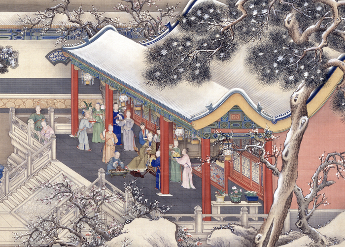 （清）佚名 乾隆岁朝行乐图（局部）  绢本设色  纵206厘米  横303厘米 故宫博物院藏