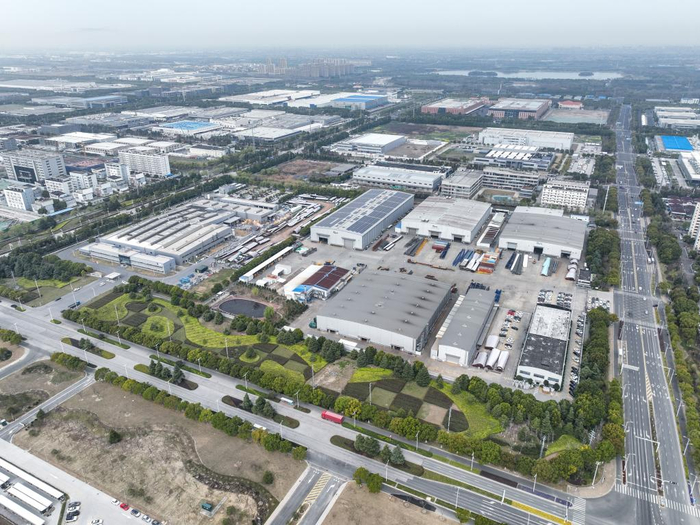 这是3月9日拍摄的太仓市高新技术产业开发区内的德国企业（无人机照片）。
