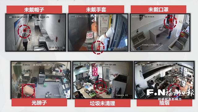 “互联网+明厨亮灶”AI摄像头巡查，能自动识别“脏乱差”等后厨隐患。（市市场监管局供图）