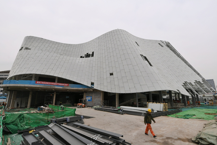 正在建设中的爱乐乐团音乐厅。王嘉樾摄