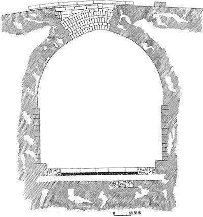 ▲1984年发现的州桥桥孔纵剖图。（资料图片）