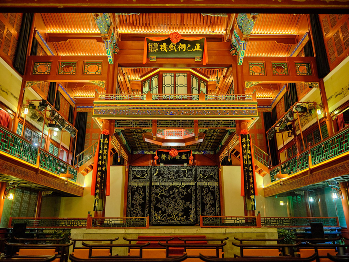 正乙祠戏楼。&nbsp; 新京报记者 郭延冰 摄