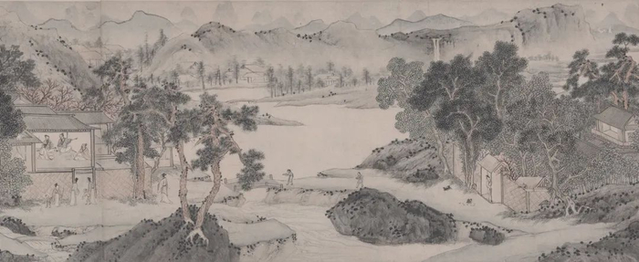 文徵明 桃源问津图（局部）  辽宁省博物馆藏（本图为编者所加）