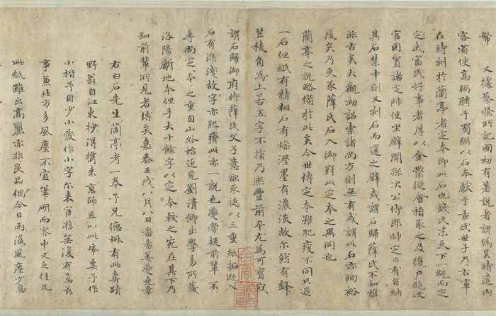 元 赵孟頫 书禊帖源流（局部）