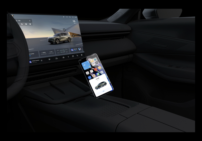 Flyme Auto在领克08上的搭载效果。图片来源：星际魅族
