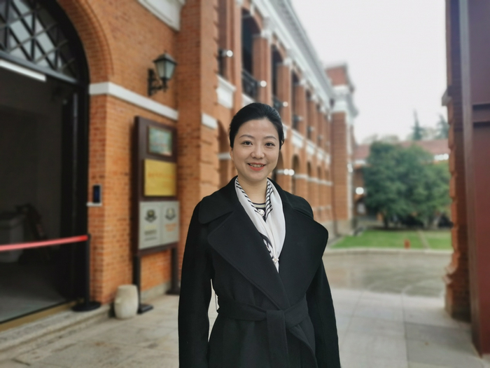 辛亥革命博物院社会教育部副主任陈清。&nbsp; 澎湃新闻记者 韩雨亭 图