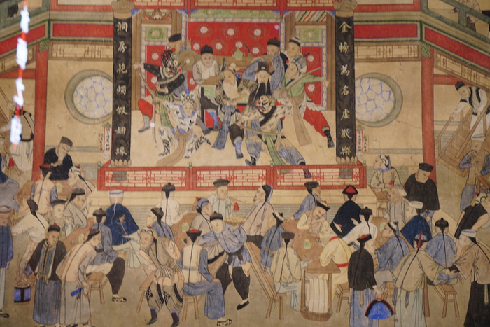 《戏园图》局部