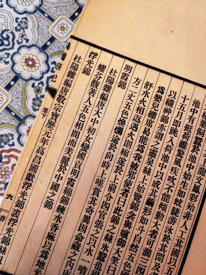 《丝绣笔记》中关于浮光锦记载条目