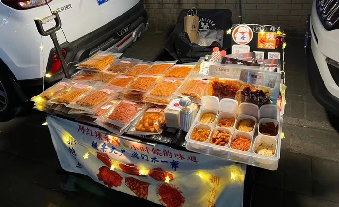 图/沐心的网红辣条摊位 来源/沐心供图