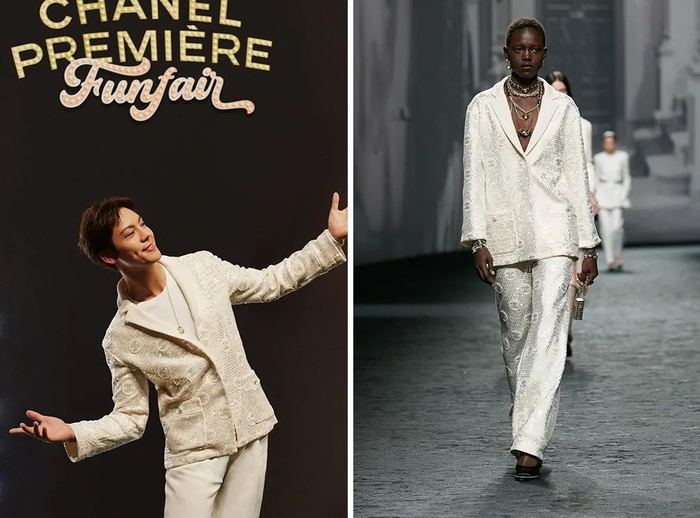 陈伟霆身着香奈儿2023春夏系列