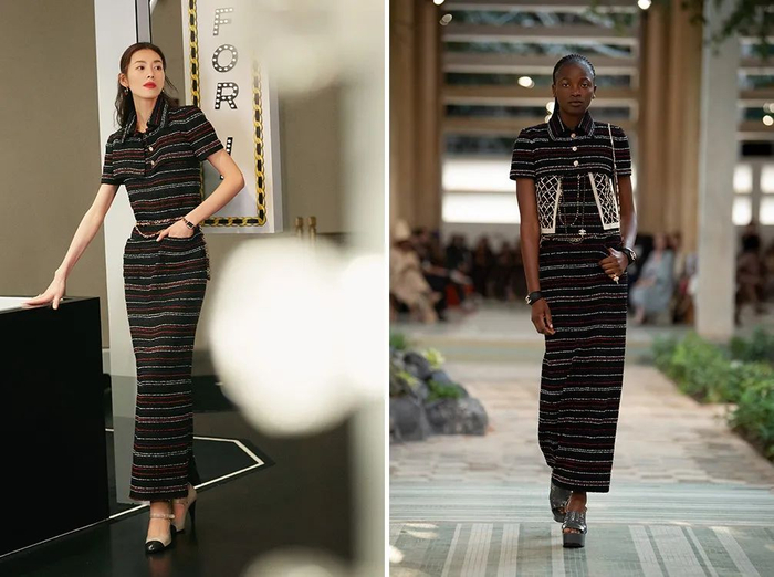 刘雯身着“香奈儿-达喀尔”高级手工坊系列