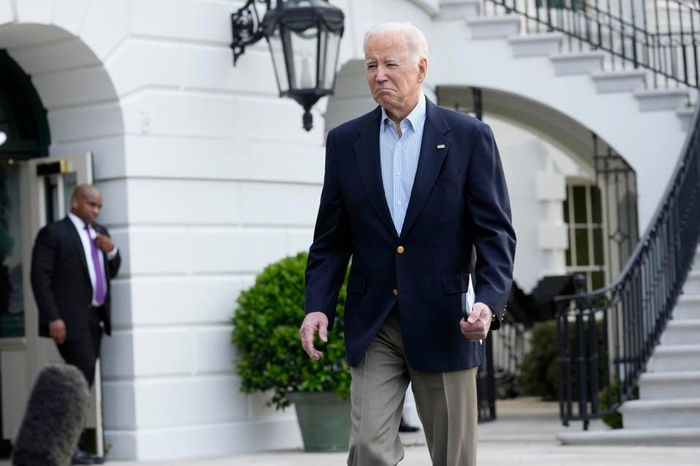 现任总统拜登拒绝回应特朗普被起诉一事。图自美媒