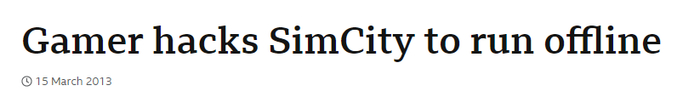BBC：玩家骇入《模拟城市》使其离线运行