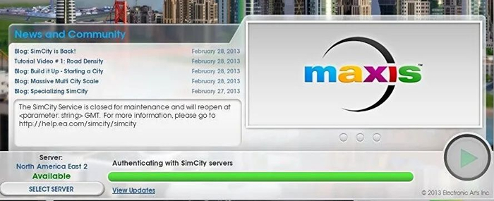 “服务器正在维护，重新开启时间未知”