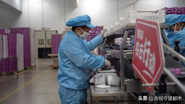 ▲位于云南蒙自的佳沃蓝莓生产车间里，预冷、分拣、质检、打包，标准化操作的工人也多是本地的熟手果农。图｜马斌