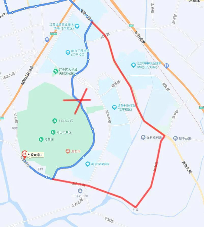 （红色路段为803路调整路段）