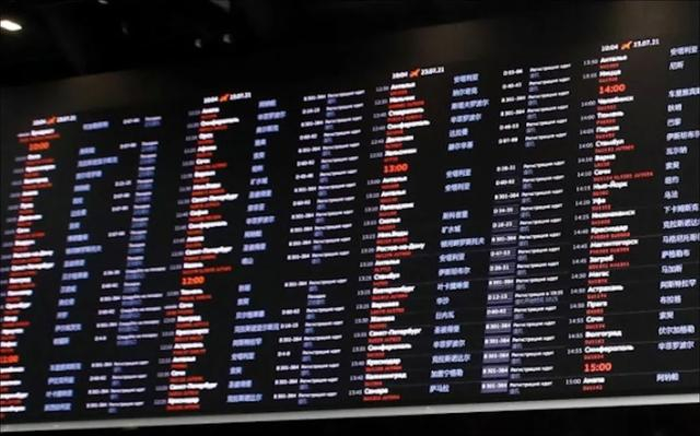 塔斯社记者Artyom Geodakyan拍摄的机场屏幕图