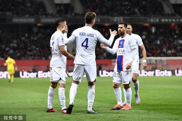 梅西和拉莫斯双双进球。