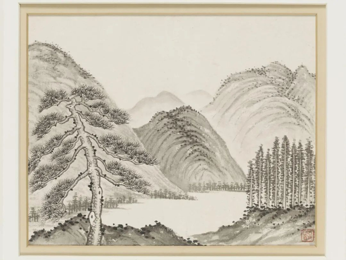 克拉莫克水岸松树，蒋彝，1937