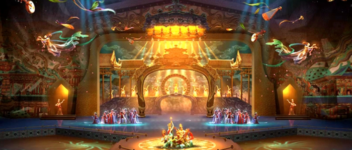 《乐动敦煌》通过数字化手段呈现的效果 甘肃演艺集团供图