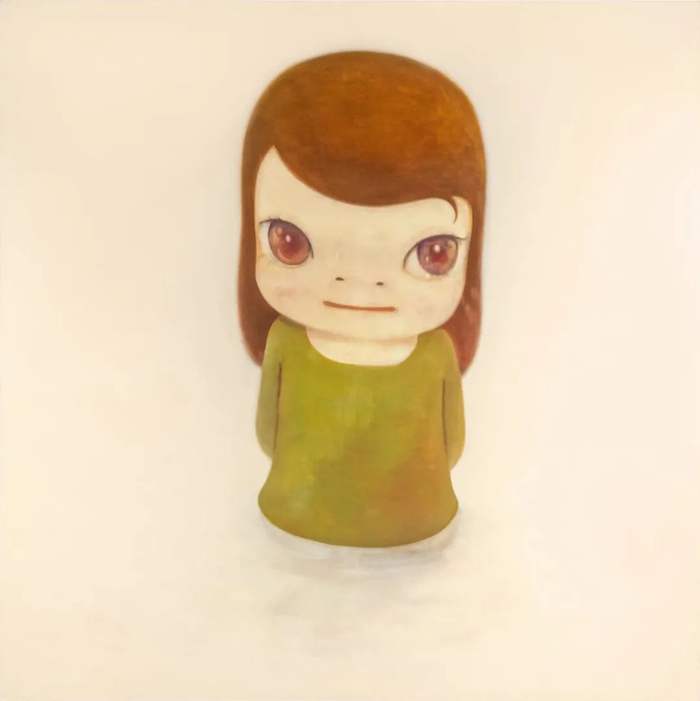 奈良美智，《乳白色湖中》，2012年