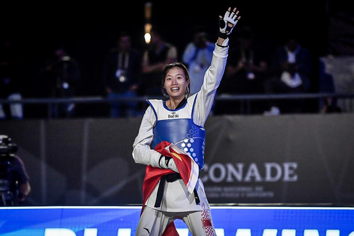 骆宗诗获得2022年世界跆拳道锦标赛女子57公斤以下级冠军。图源：中国跆拳道协会官网