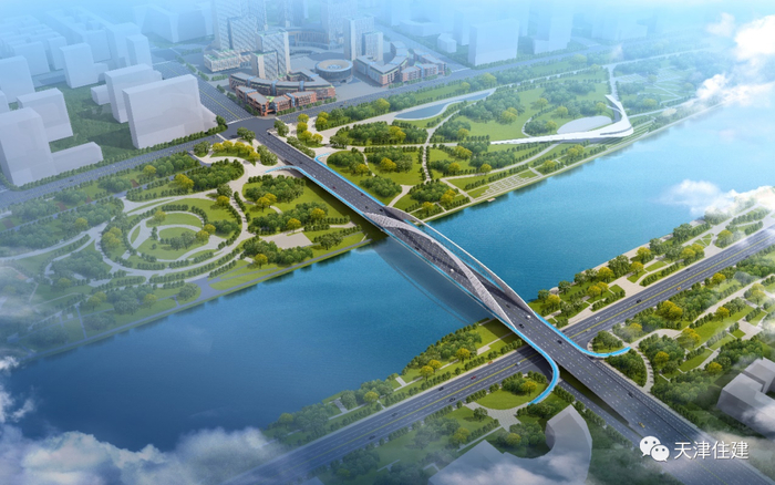 天津“设计之都”核心区柳林桥“海柳之跃”设计方案效果图