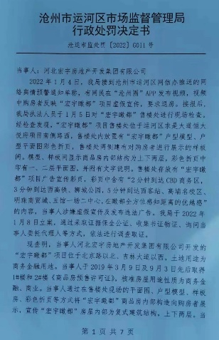 沧州市运河区市场监督管理局处罚公告。