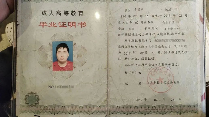 麦克斯李的大专毕业证
