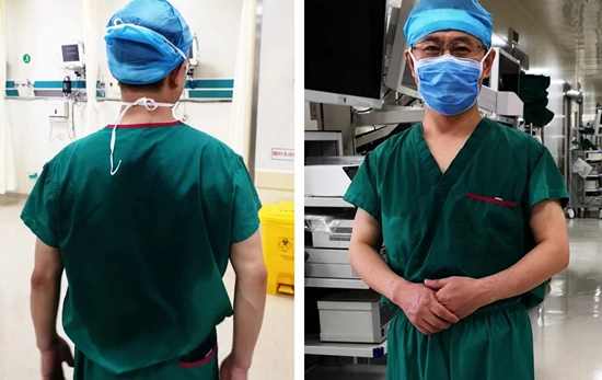     谭先杰手术后常常浑身汗湿。受访者供图