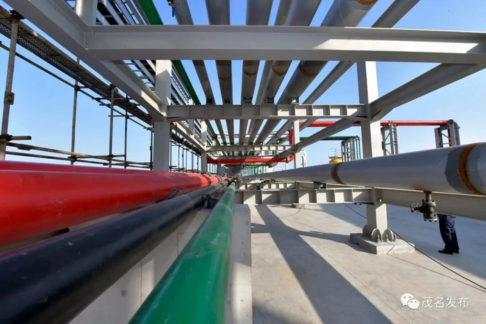 滨海新区博贺新港区东区码头建设现场图（资料图）。