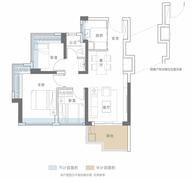 建面约79㎡户型图