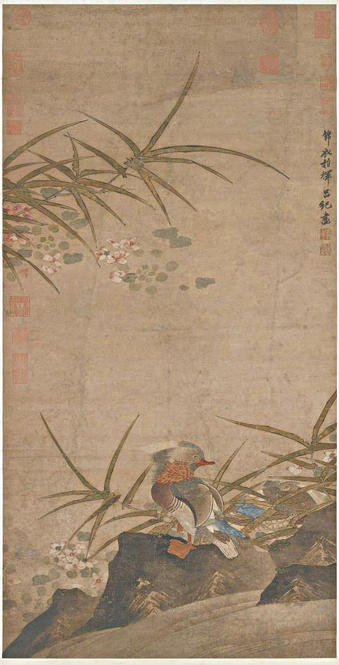 《鸳鸯图》轴 明 吕纪 绘