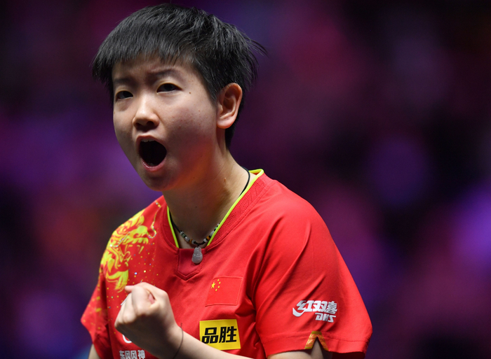 孙颖莎连扳3局，逆转伊藤美诚。  图/新华社