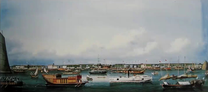 《广州新十三商馆》，清代， 中国美术馆藏