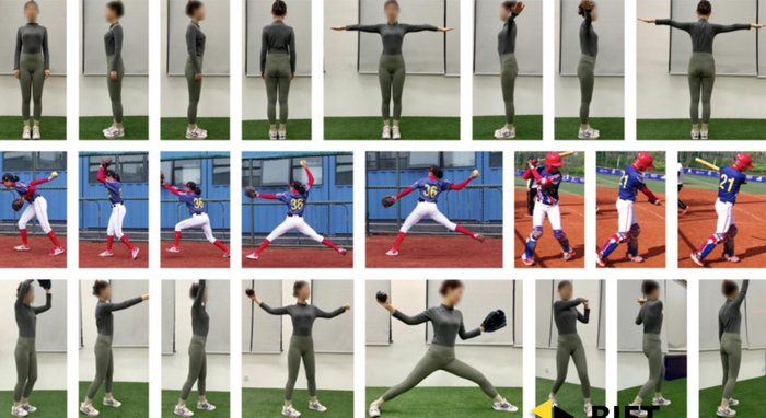 团队成员采集运动姿态数据。图/北京服装学院