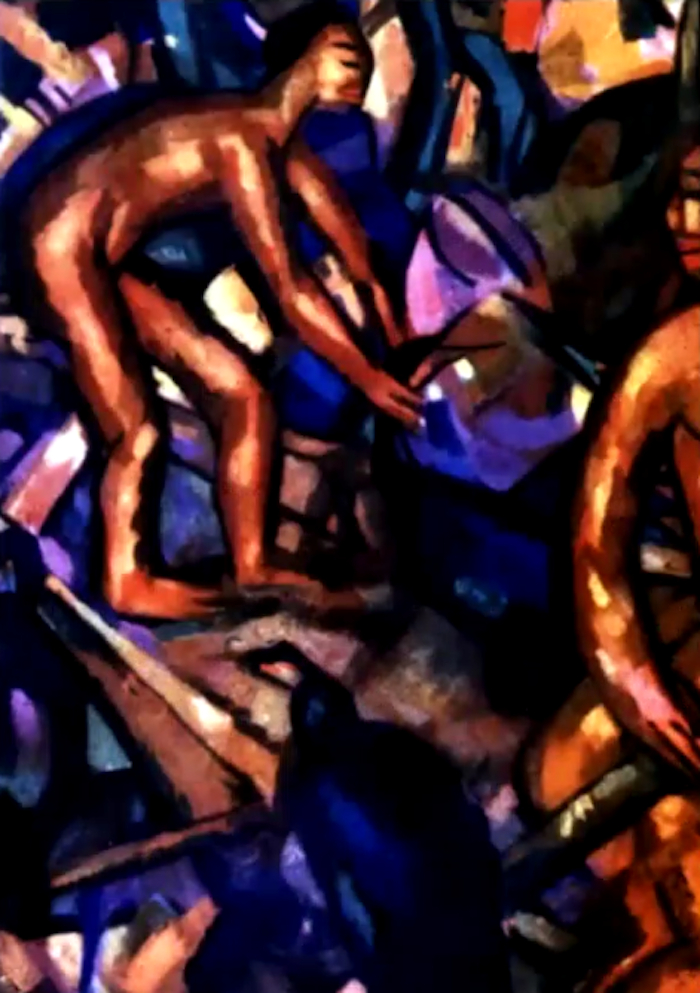 林风眠《构图》布面油画