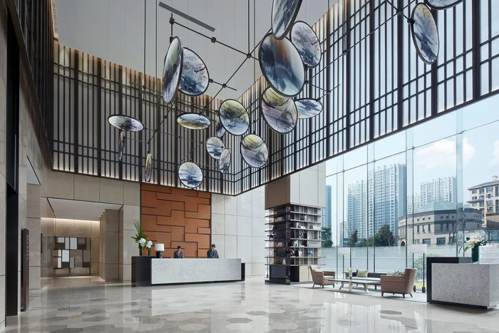 ▲杭州科技城康得思酒店大堂