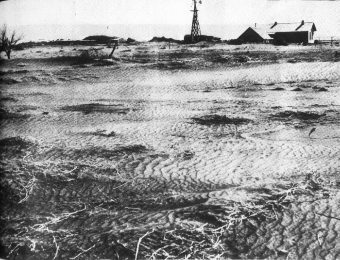 “吹光了，烤焦了，崩溃了”，图片来自俄克拉何马州历史学会