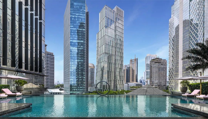 ▲雅加达朗廷酒店户外泳池