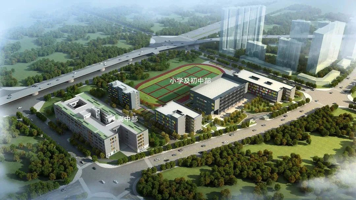 北京理工大学附属实验学校高中部项目建设效果图。北京市发改委供图