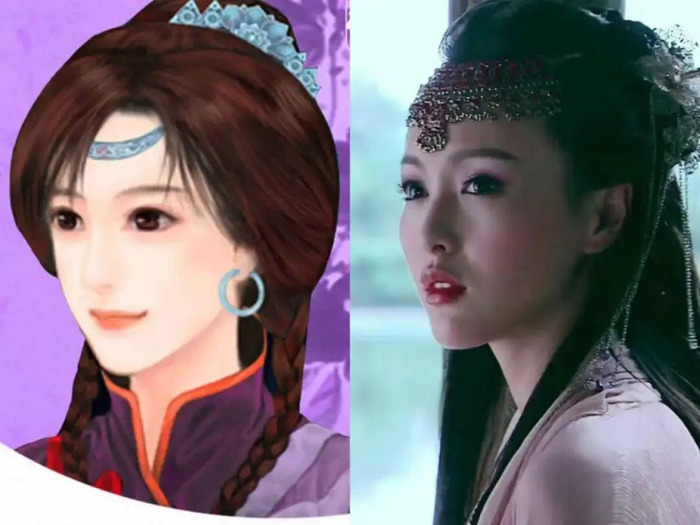 游戏中的紫萱和剧中紫萱的造型相似