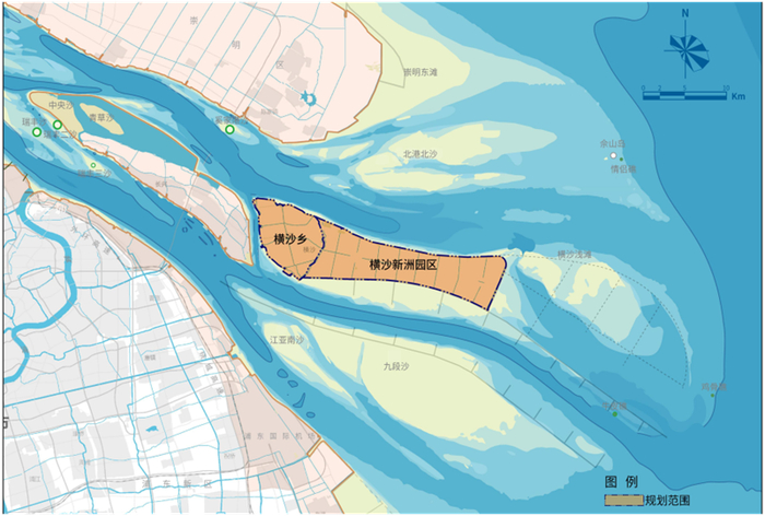 图2 横沙新洲园区范围图