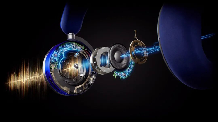 戴森空气净化耳机构造。