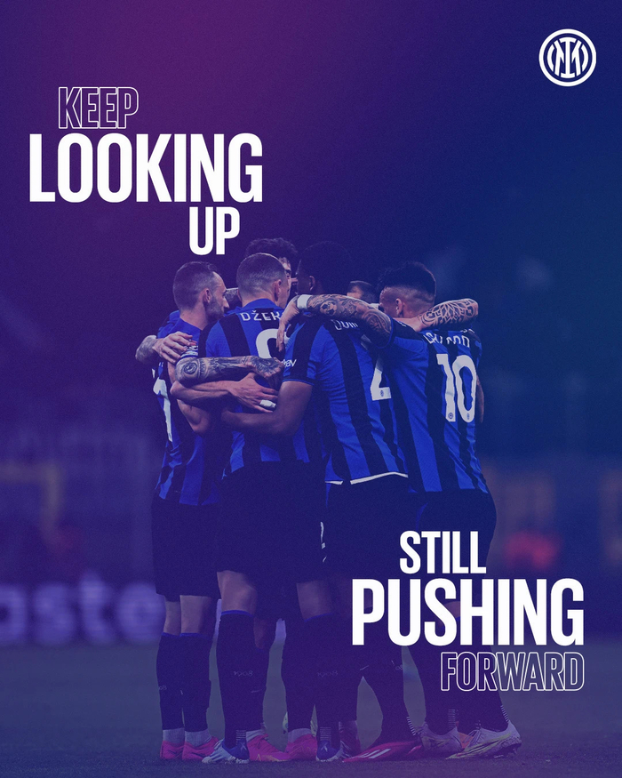 国米球员庆祝进入欧冠半决赛 图片来源：国际米兰足球俱乐部官方微信