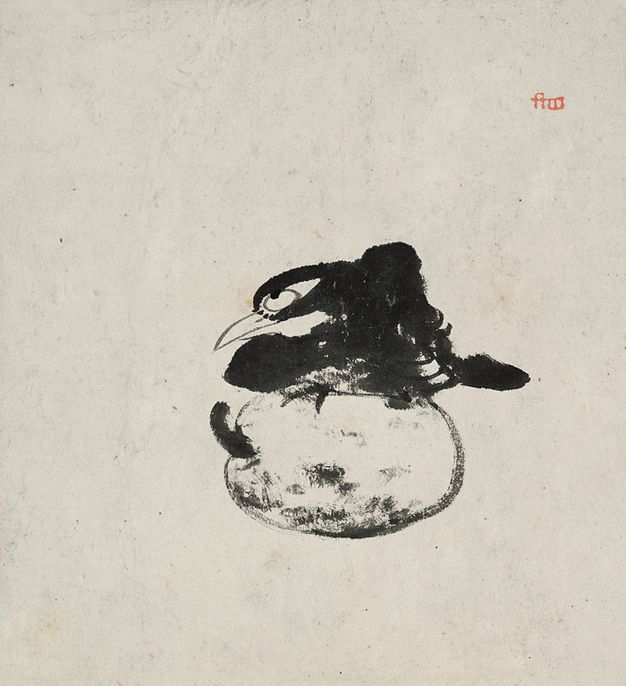 八大山人 《果熟来禽图》页 纸本 水墨 上海博物馆藏（展期：2023.6.12-9.24）